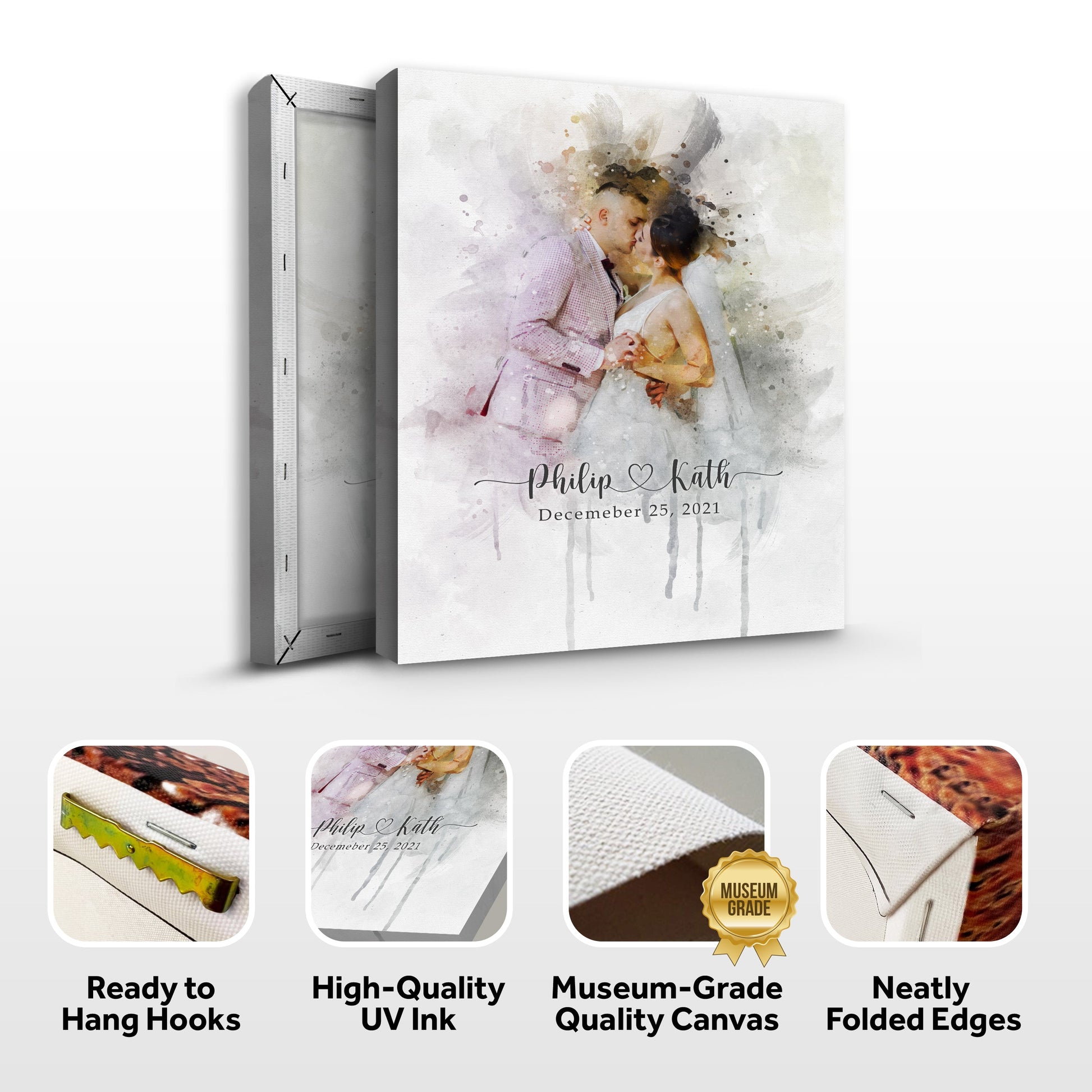 Wedding Portrait Watercolor Sign