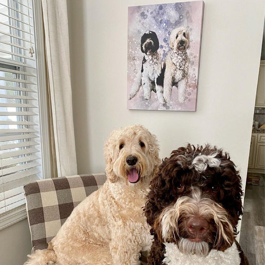 Dog Watercolor Portrait  Sign