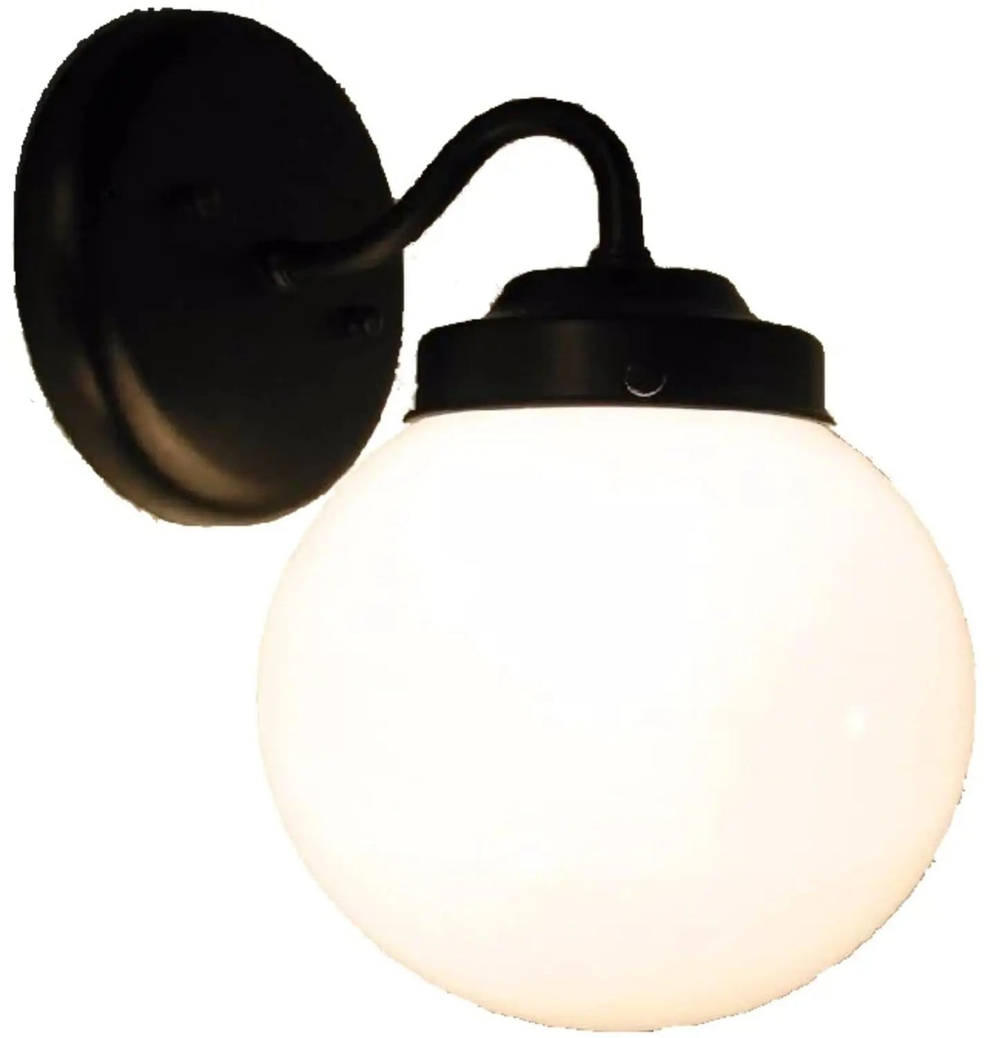 Milk Glass Globe Wall Light Fixture Sconce