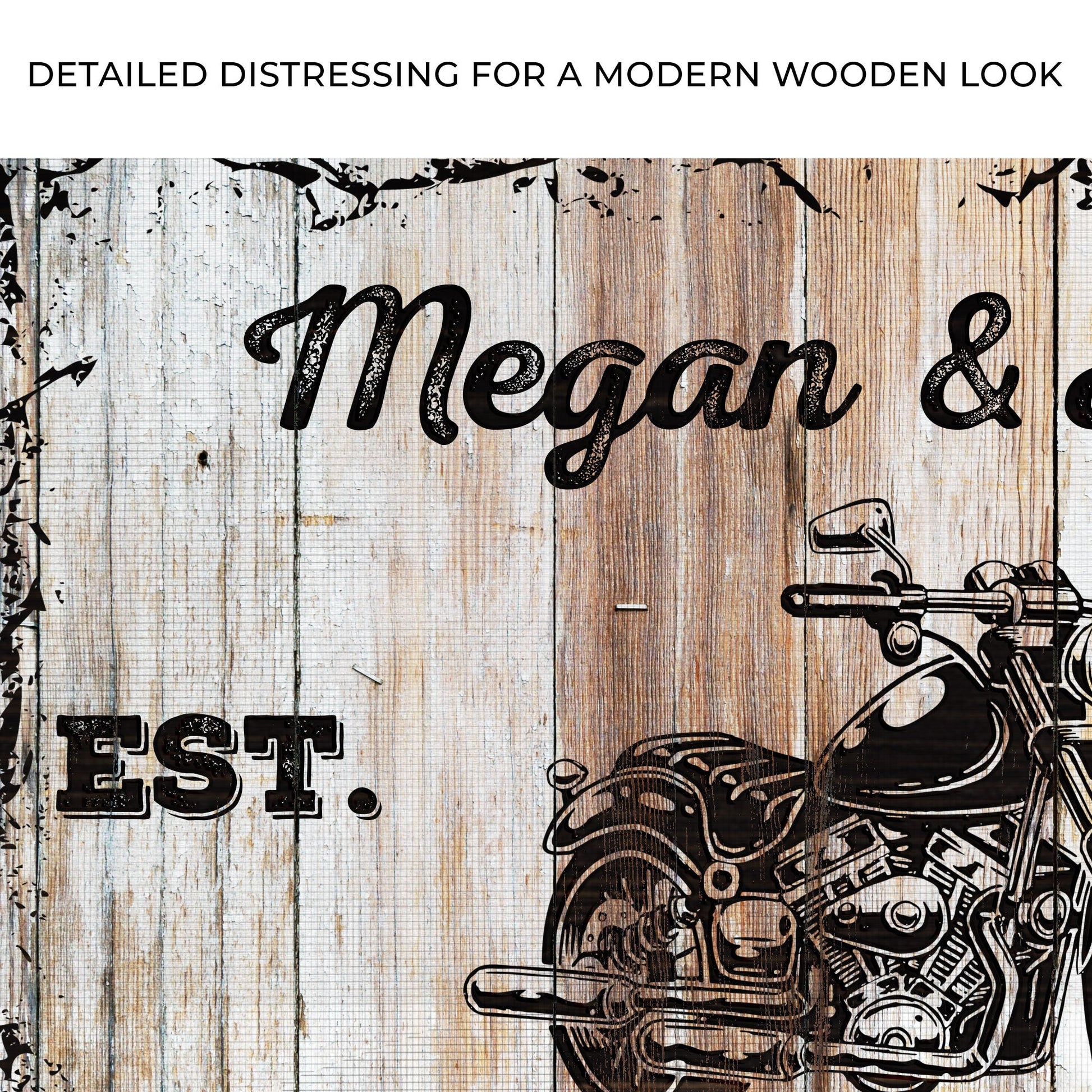 Motorcycle Wood Sign