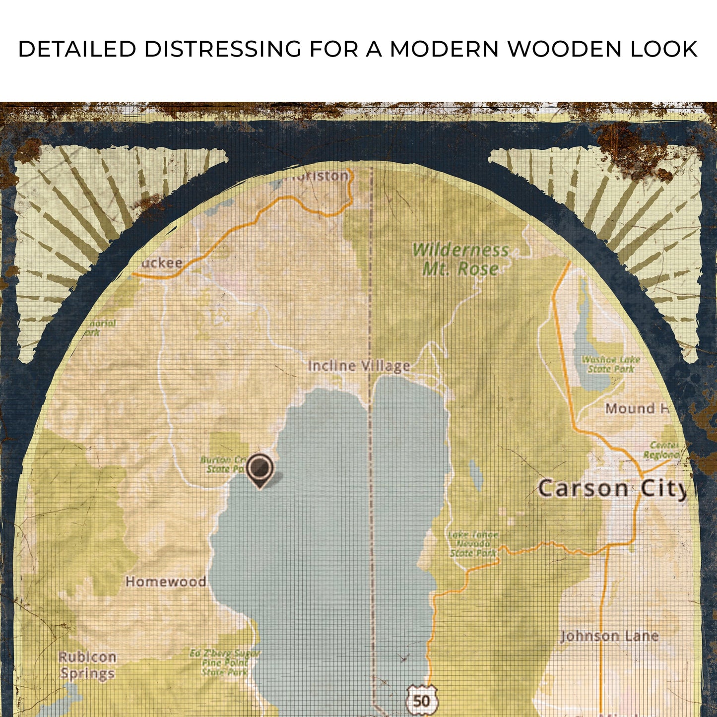 Lake Map Portrait Sign