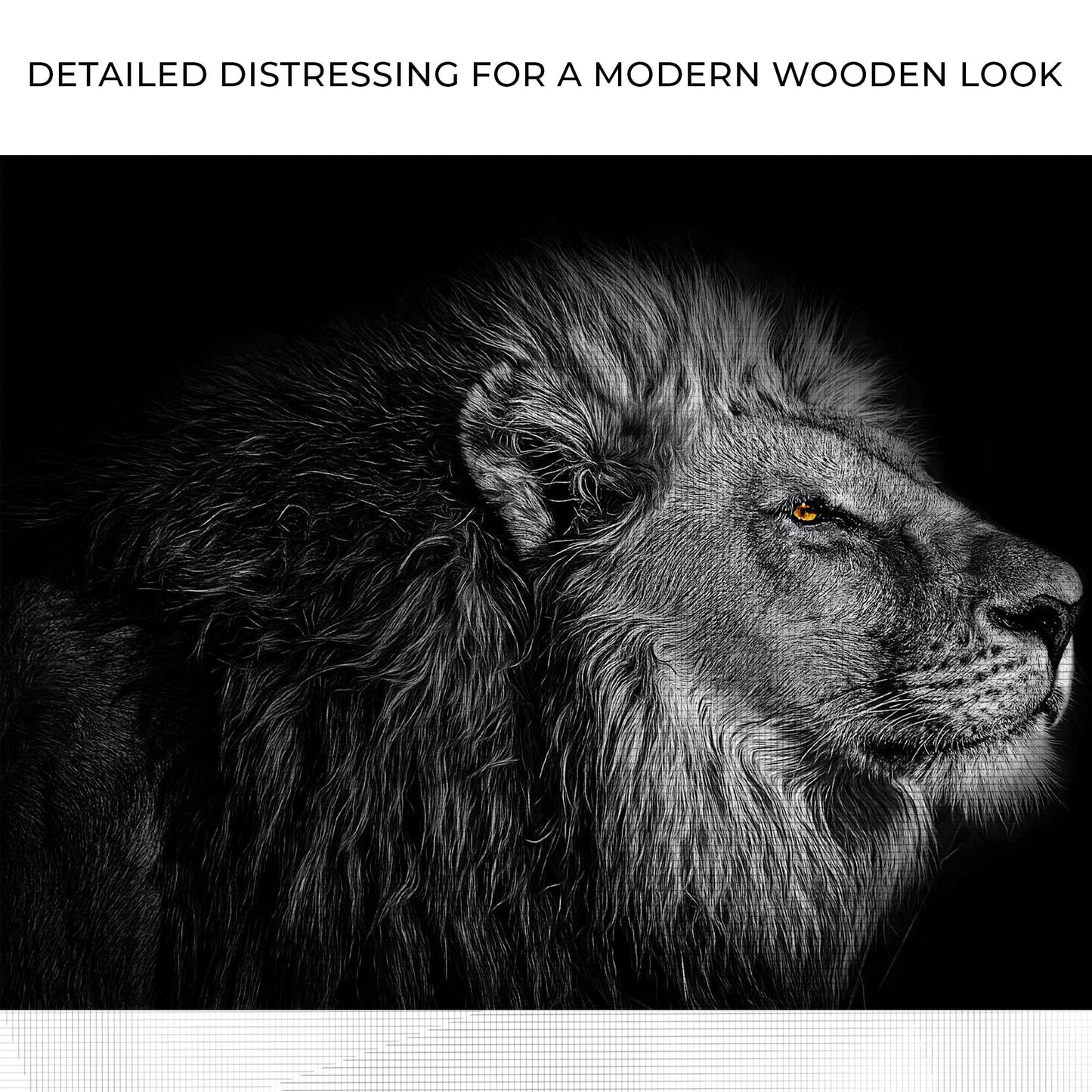 Black And White Lion Head Canvas Wall Art