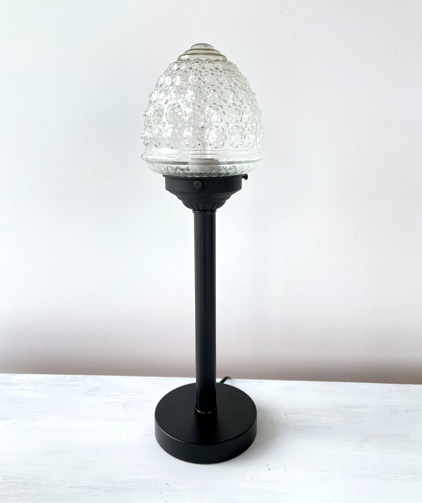 Antique Glass Table Lamp - Tall