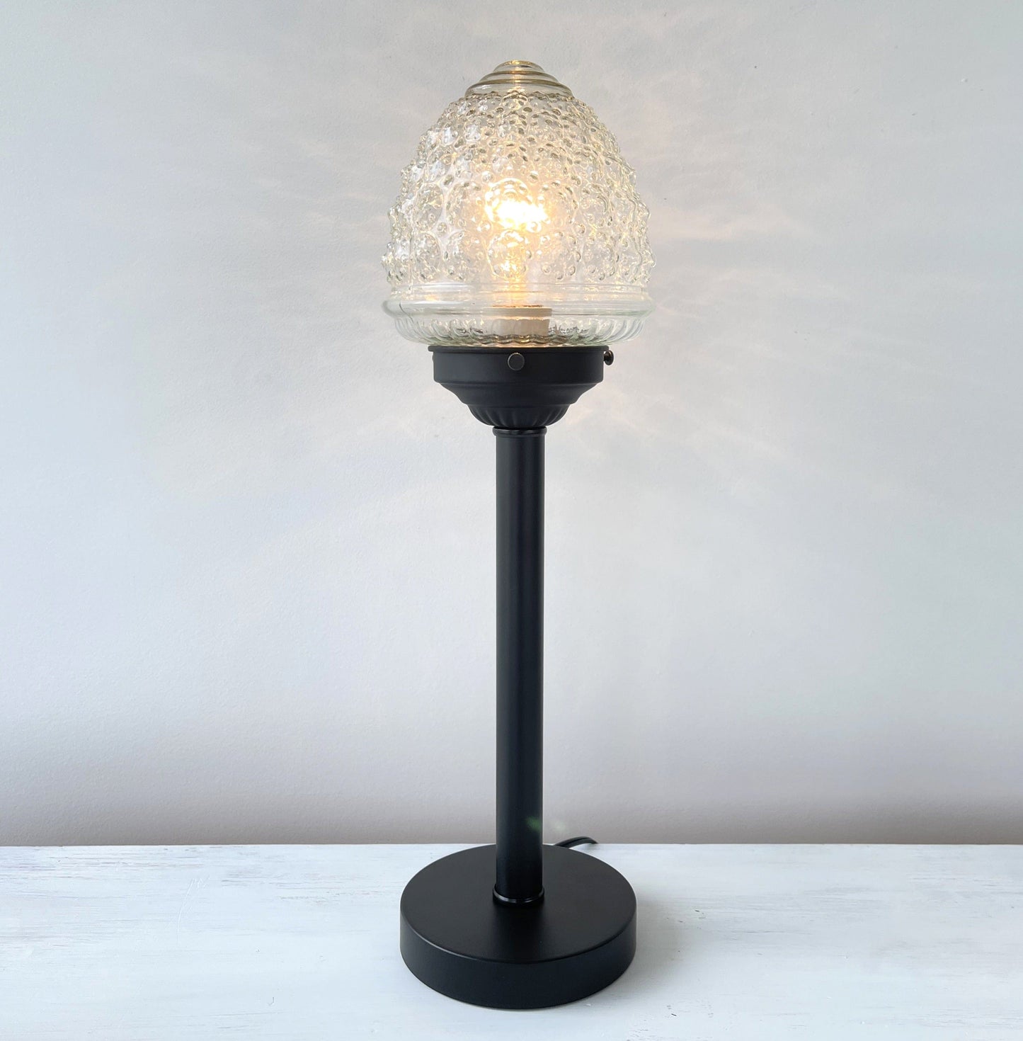 Antique Glass Table Lamp - Tall