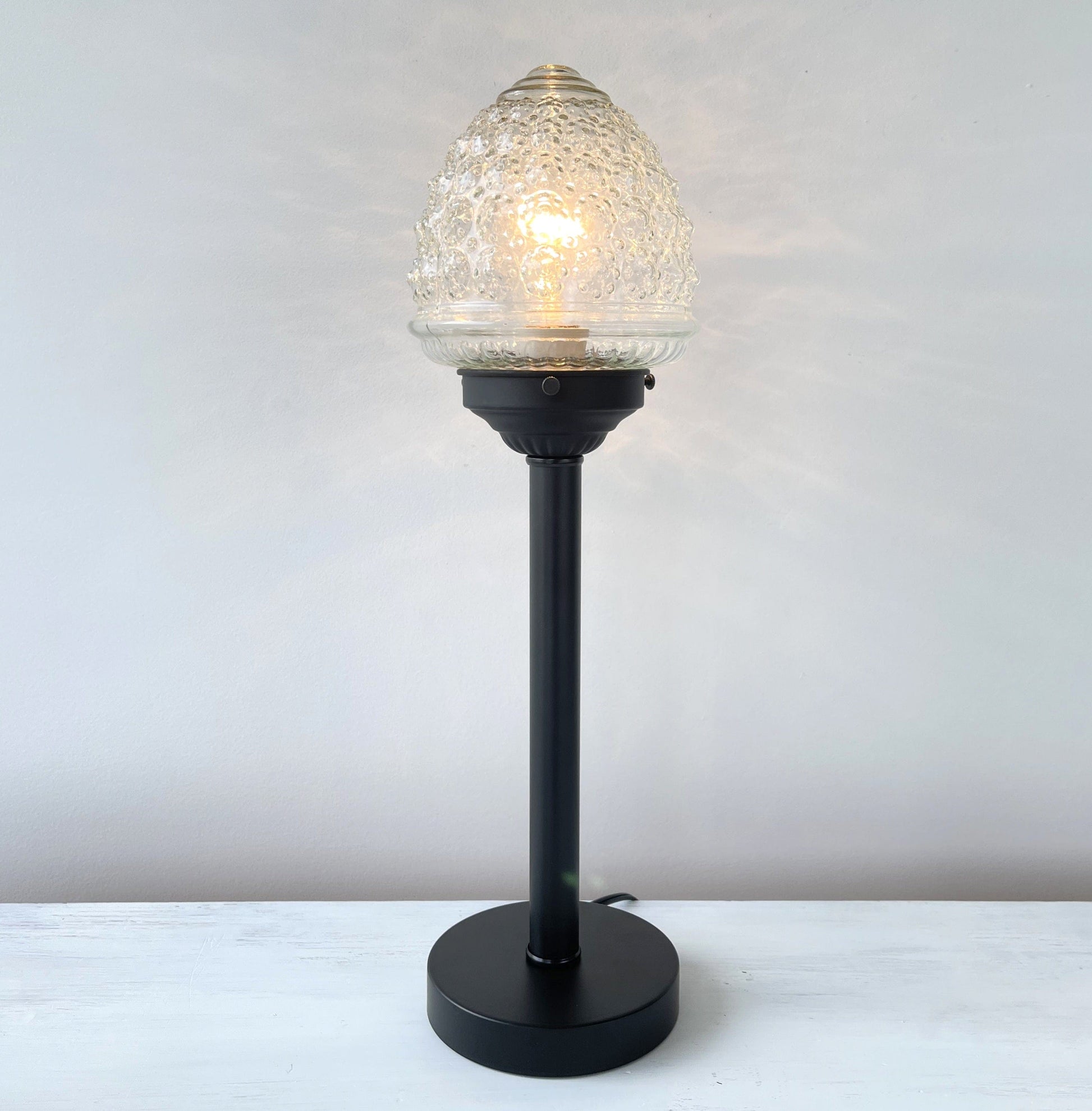 Antique Glass Table Lamp - Tall