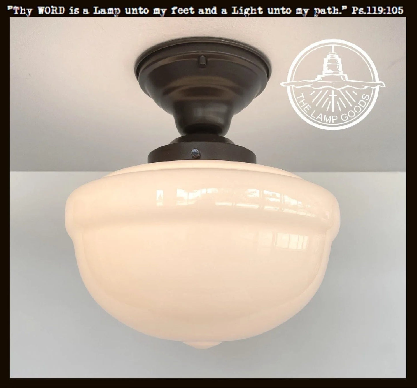 Antique Acorn CEILING Schoolhouse LIGHT Fixture