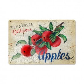 Tennessee Apples, Home and Garden, Metal Sign, 18 X 12 Inches