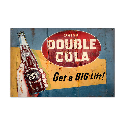 Double Cola, Home and Garden, Metal Sign, 36 X 24 Inches