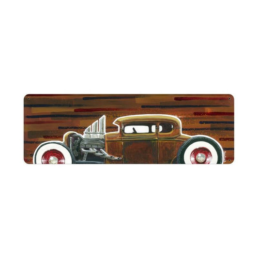 32 Hotrod Coupe, Automotive, Metal Sign, 24 X 8 Inches