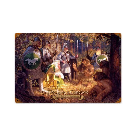 The Kings Conclave, Fantasy, Vintage Metal Sign, 18 X 12 Inches