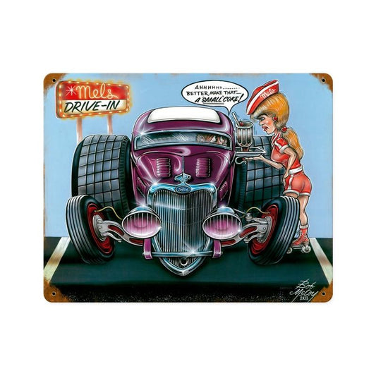 Make Mine A Small, Automotive, Vintage Metal Sign, 15 X 12 Inches