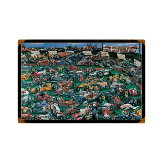 Old Timers Club, Automotive, Vintage Metal Sign, 18 X 12 Inches