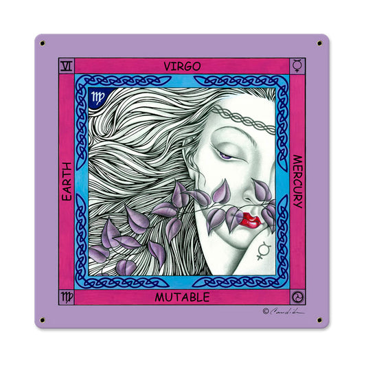 Virgo, Home and Garden, Metal Sign, 18 X 18 Inches