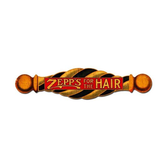 Zeppƒ??s For The Hair, Nostalgic, Vintage Metal Sign, 28 X 7 Inches