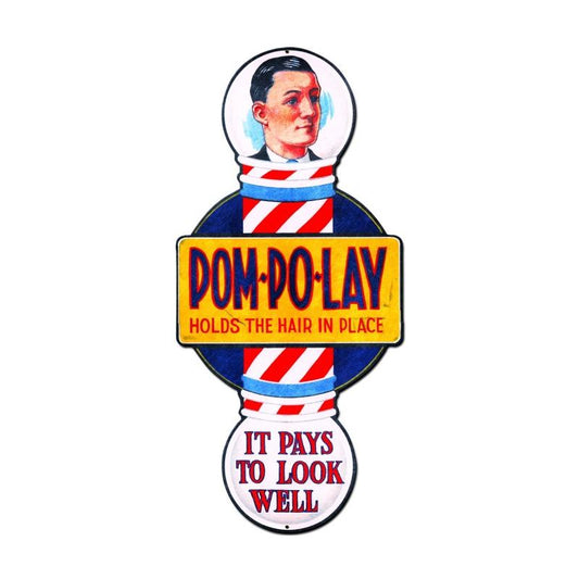 POM POLAY, Nostalgic, Vintage Metal Sign, 10 X 24 Inches