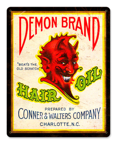 DEMON HAIR, Nostalgic, Vintage Metal Sign, 12 X 15 Inches