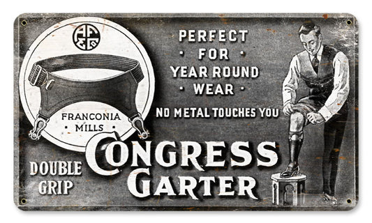CONGRESS, Nostalgic, Vintage Metal Sign, 14 X 8 Inches