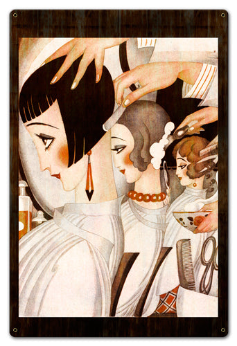 BOBBING LADIES, Nostalgic, Vintage Metal Sign, 12 X 18 Inches