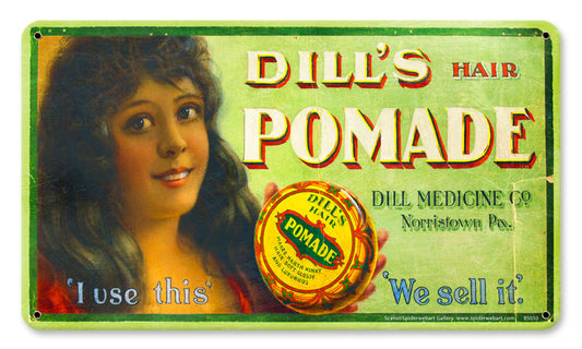 Dill's Pomade, Nostalgic, Plasma, 14 X 8 Inches
