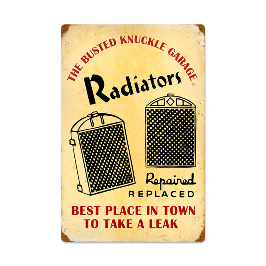 Radiator Service, Automotive, Vintage Metal Sign, 16 X 24 Inches