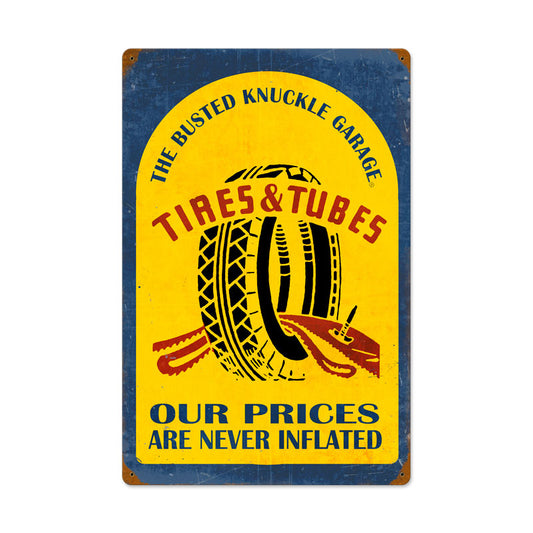 Tire Repair, Automotive, Vintage Metal Sign, 16 X 24 Inches