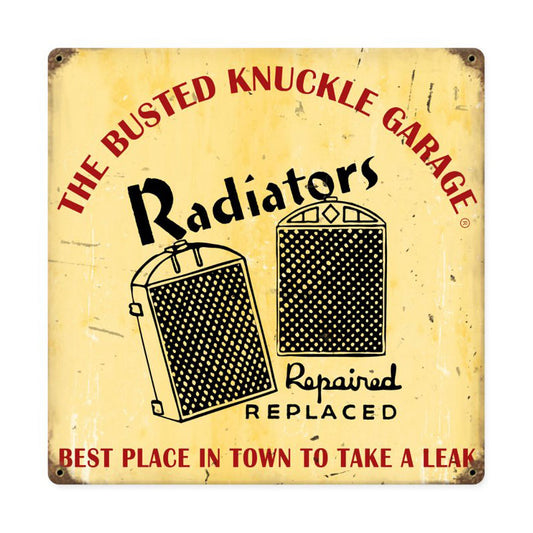 Radiator Repair, Automotive, Vintage Metal Sign, 12 X 12 Inches