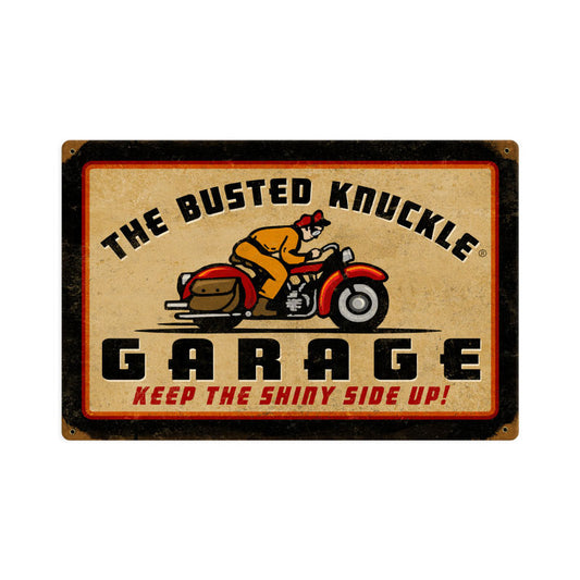Retro Rider, Motorcycle, Vintage Metal Sign, 18 X 12 Inches