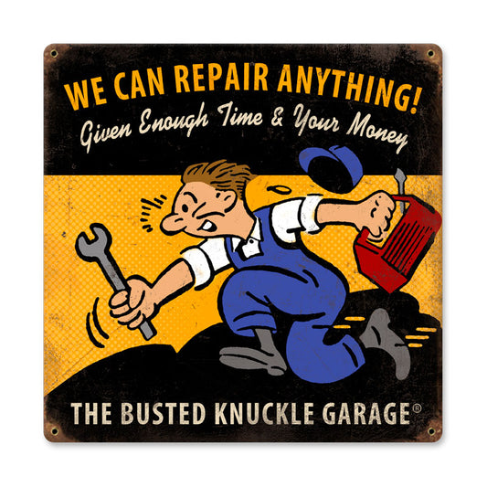 We Can Repair Anything, Automotive, Vintage Metal Sign, 12 X 12 Inches