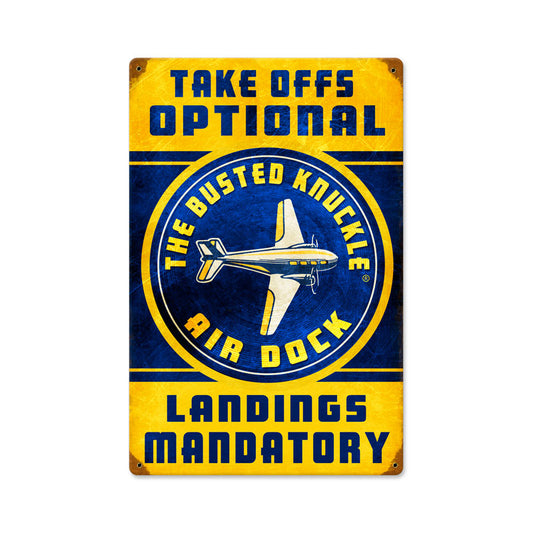 Air Dock, Automotive, Vintage Metal Sign, 12 X 18 Inches