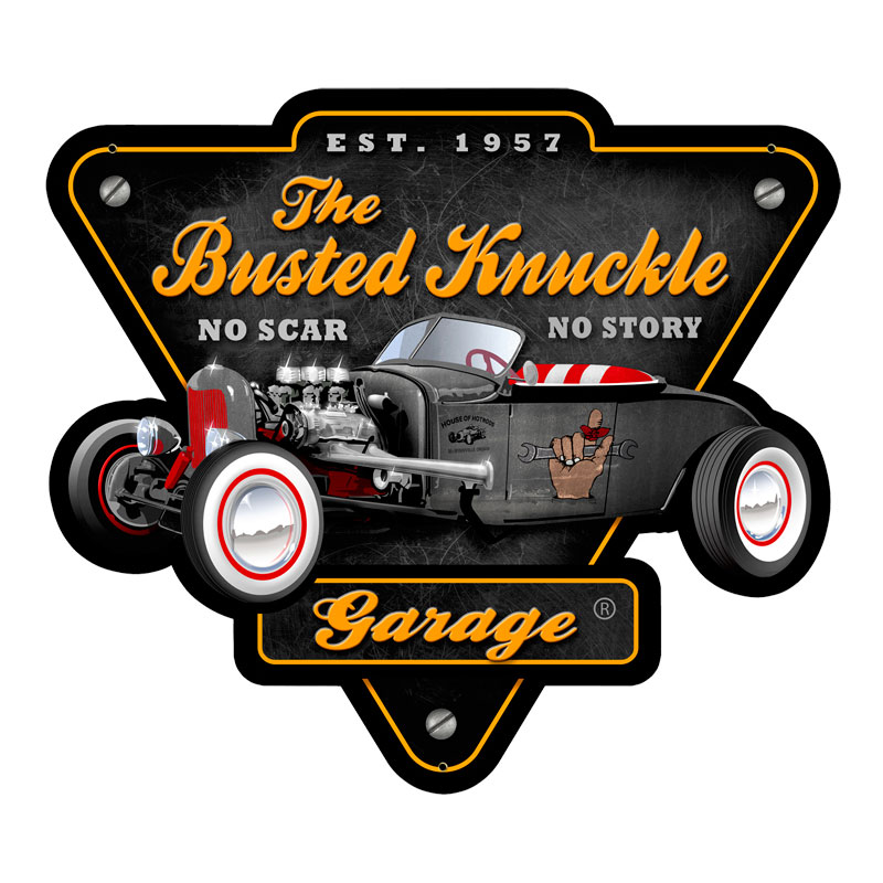 Rat Rod, Automotive, Custom Metal Shape, 15 X 14 Inches