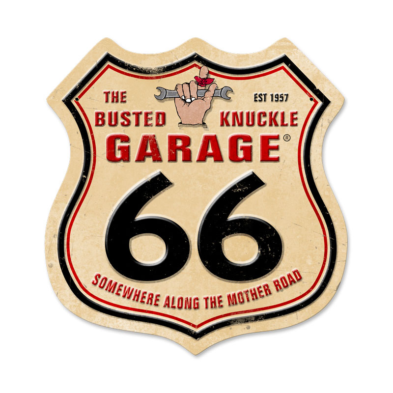 Route 66, Automotive, Shield Metal Sign, 15 X 15 Inches