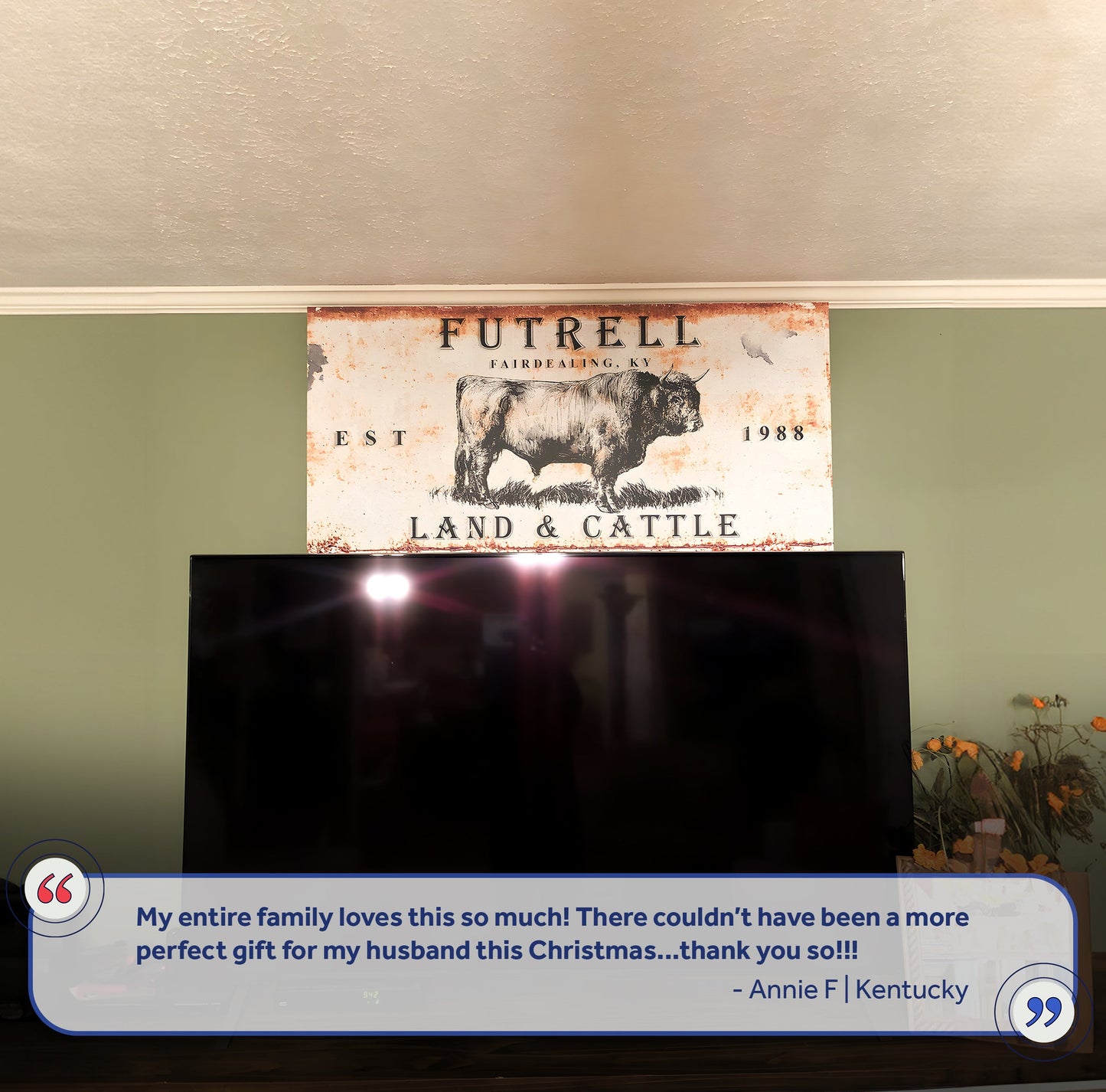 Land And Cattle Rustic Sign