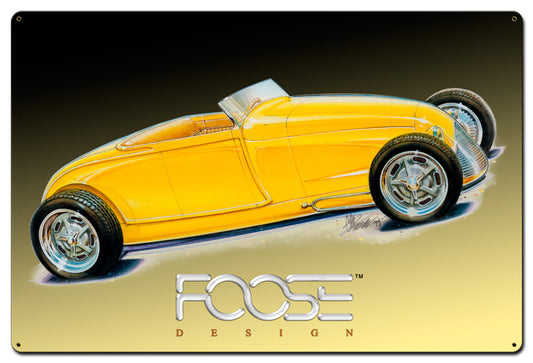 29 Roadster Yellow, Featured Artists/Chip Foose Signs, Satin, 36 X 24 Inches