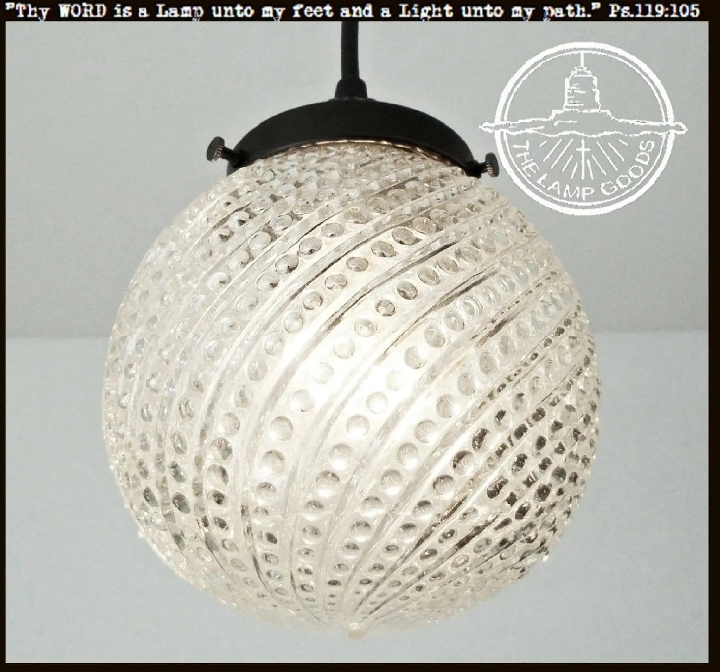 Gorgeous Hobnail Swirl Glass Pendant Light