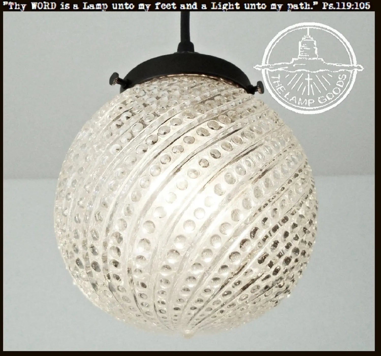 Gorgeous Hobnail Swirl Glass Pendant Light