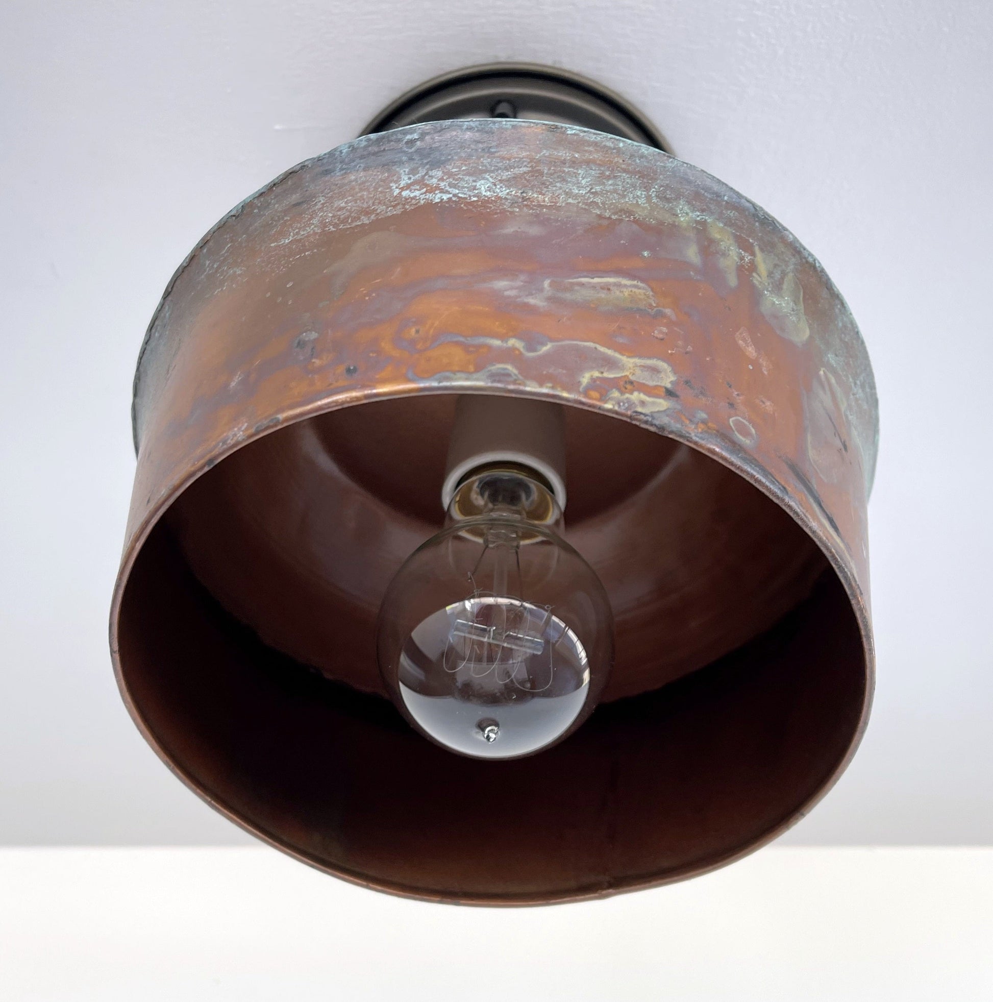 Handcrafted Copper Farmhouse Ceiling Light