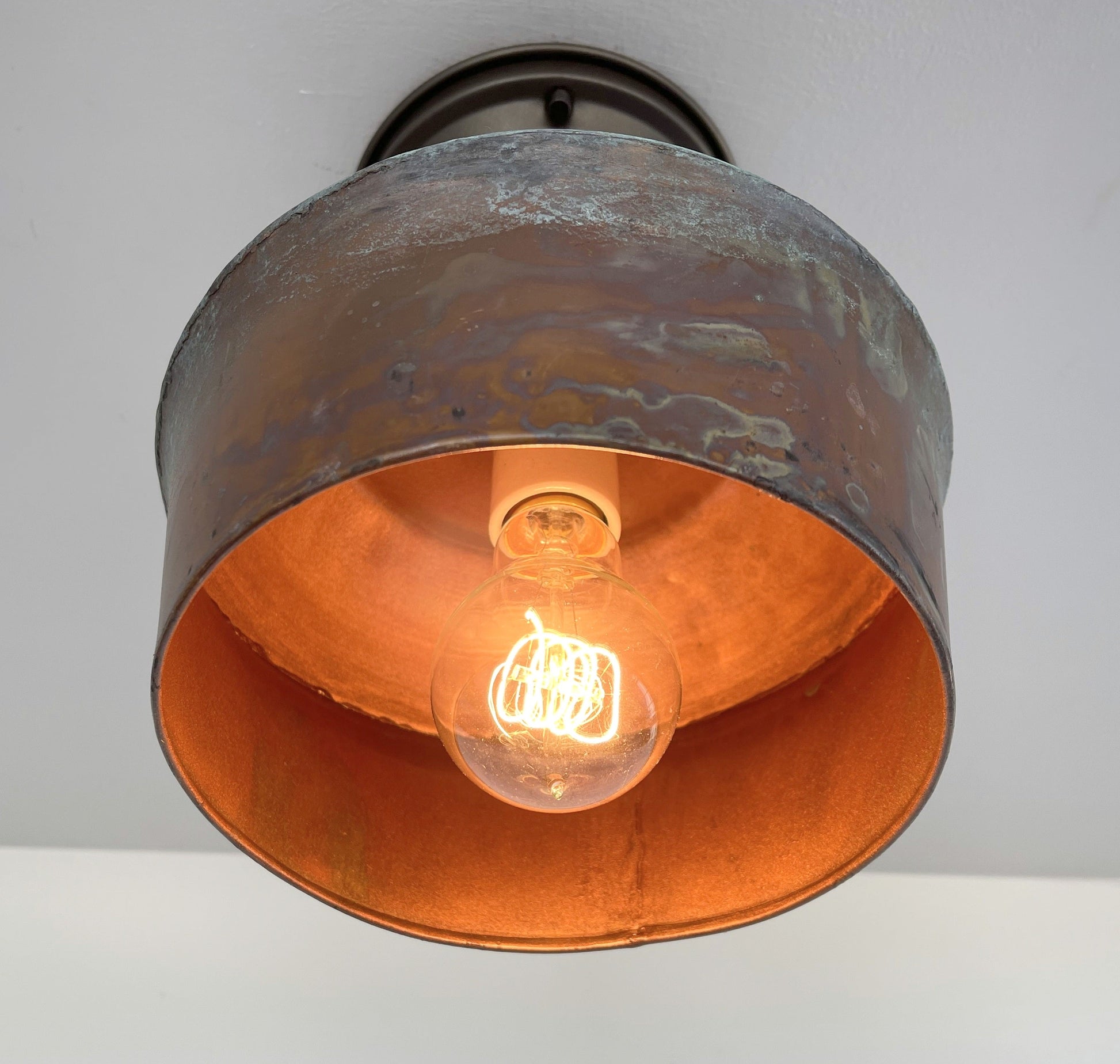 Handcrafted Copper Farmhouse Ceiling Light