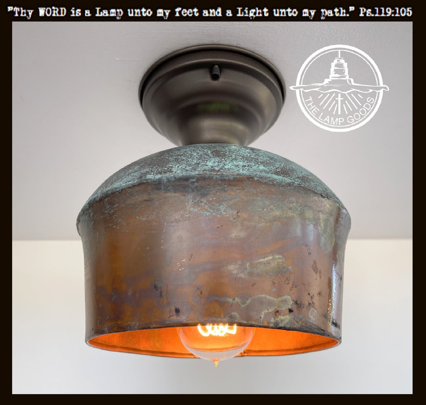 Handcrafted Copper Farmhouse Ceiling Light