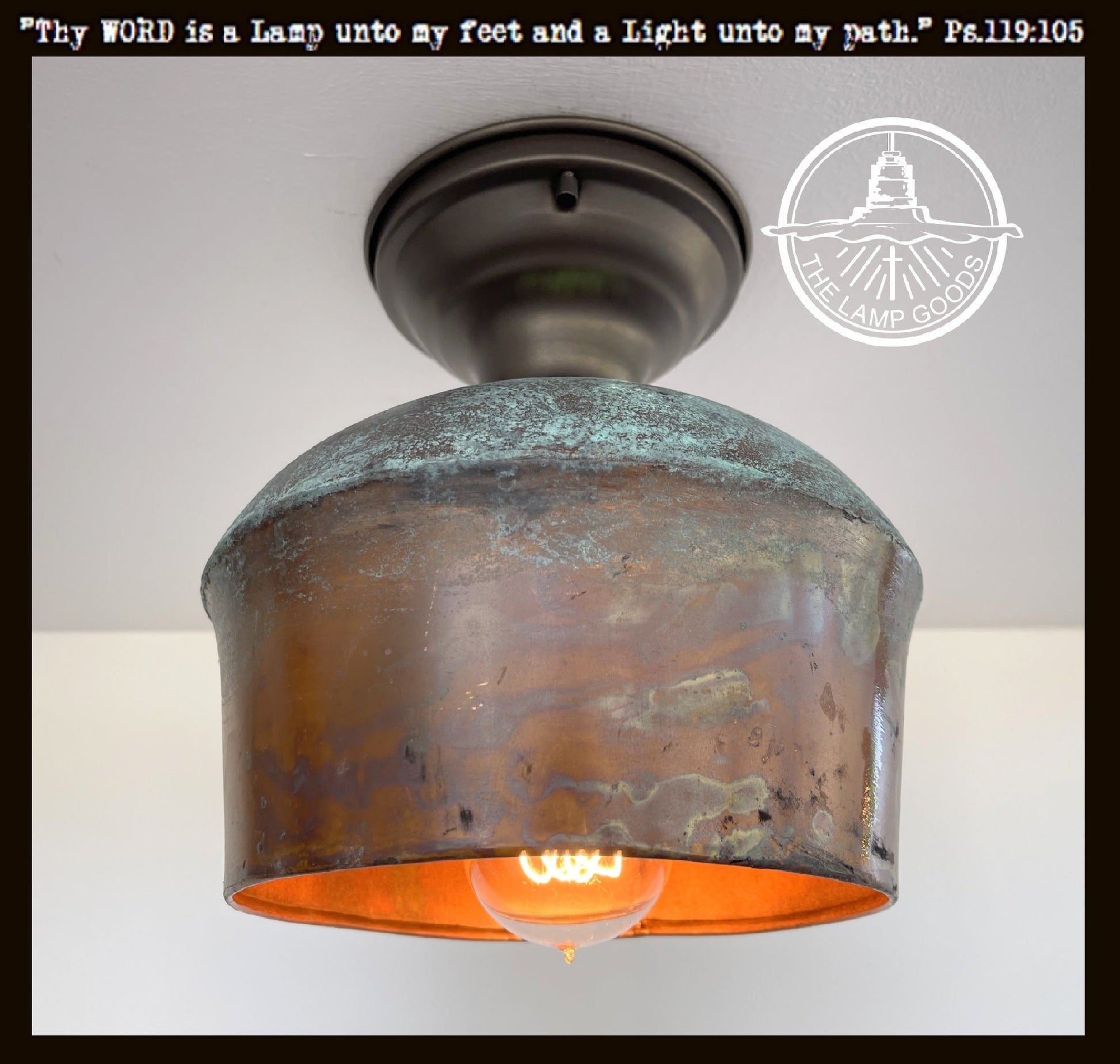 Handcrafted Copper Farmhouse Ceiling Light