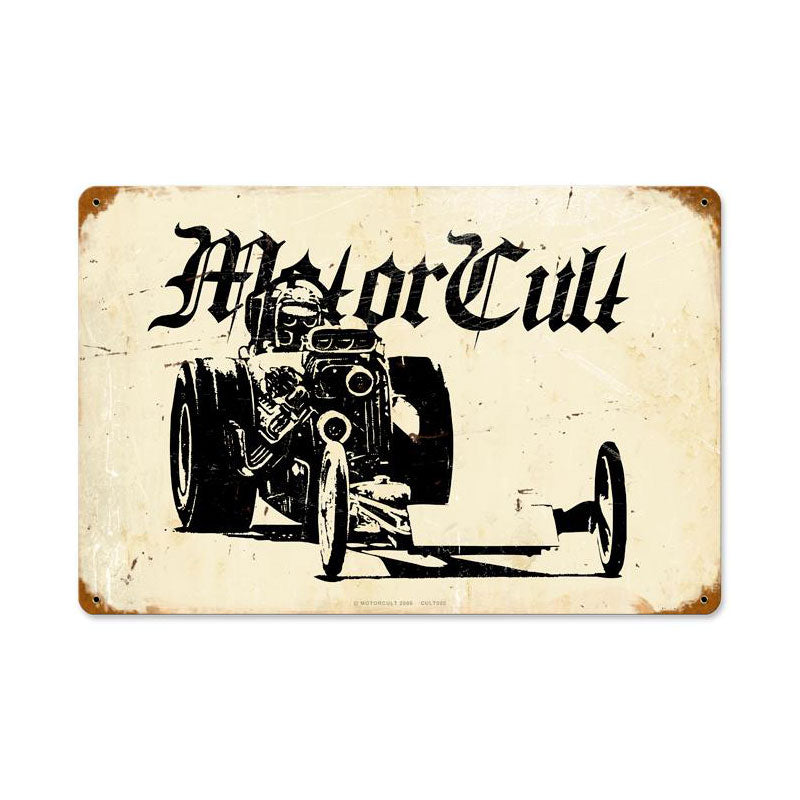 Drag, Automotive, Vintage Metal Sign, 18 X 12 Inches