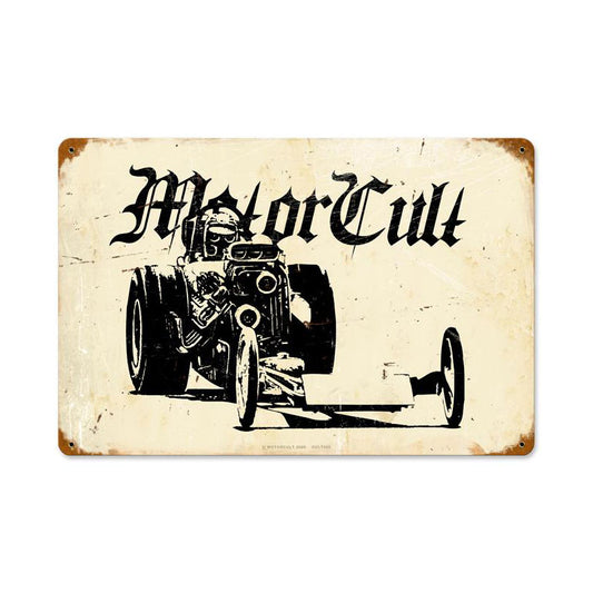 Drag, Automotive, Vintage Metal Sign, 18 X 12 Inches