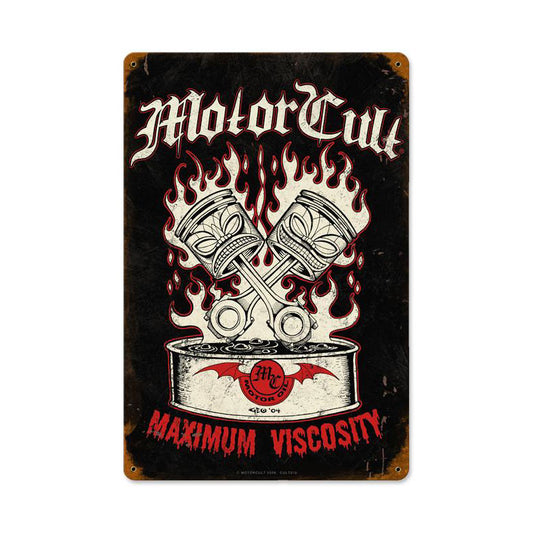 Pist Tikis, Automotive, Vintage Metal Sign, 18 X 12 Inches