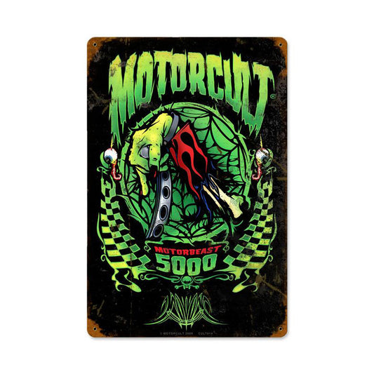 Motorbeast, Automotive, Vintage Metal Sign, 18 X 12 Inches