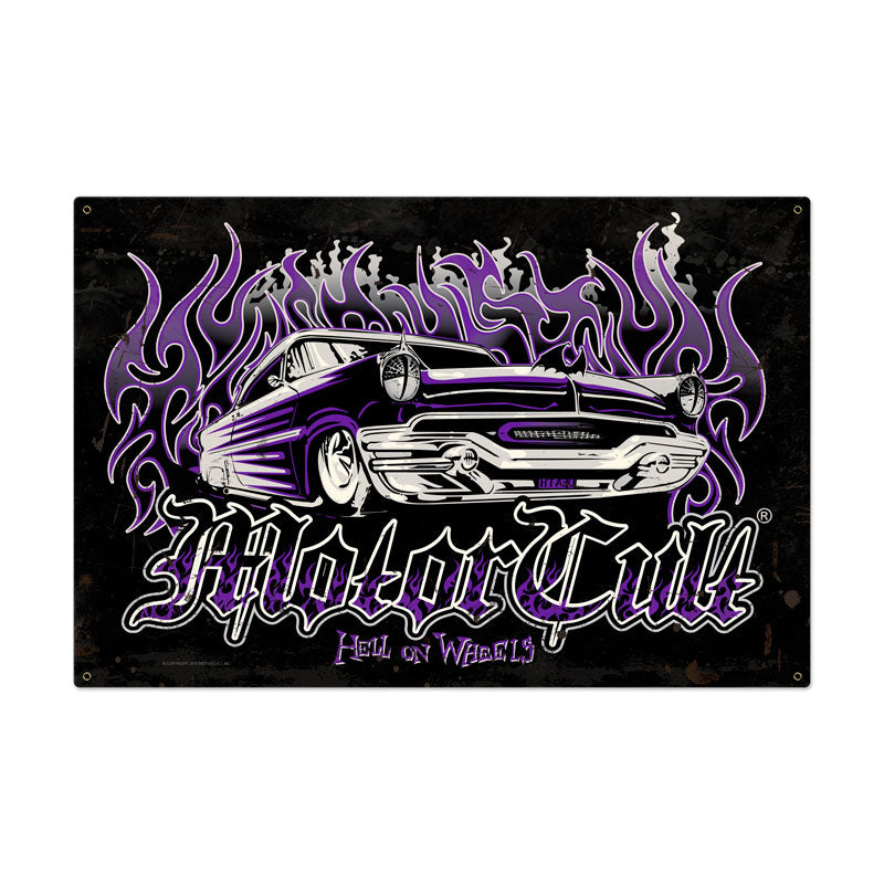 Hell on Wheels, Automotive, Metal Sign, 36 X 24 Inches