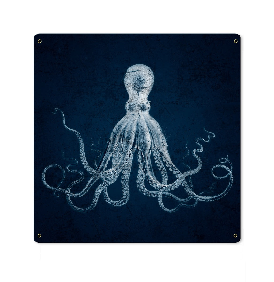 Octopus, Nautical Wall Art, METAL Sign, Lord Bodner, Optional Reclaimed BarnWood Frame, American Steel, Rustic Wall Decor, Vintage