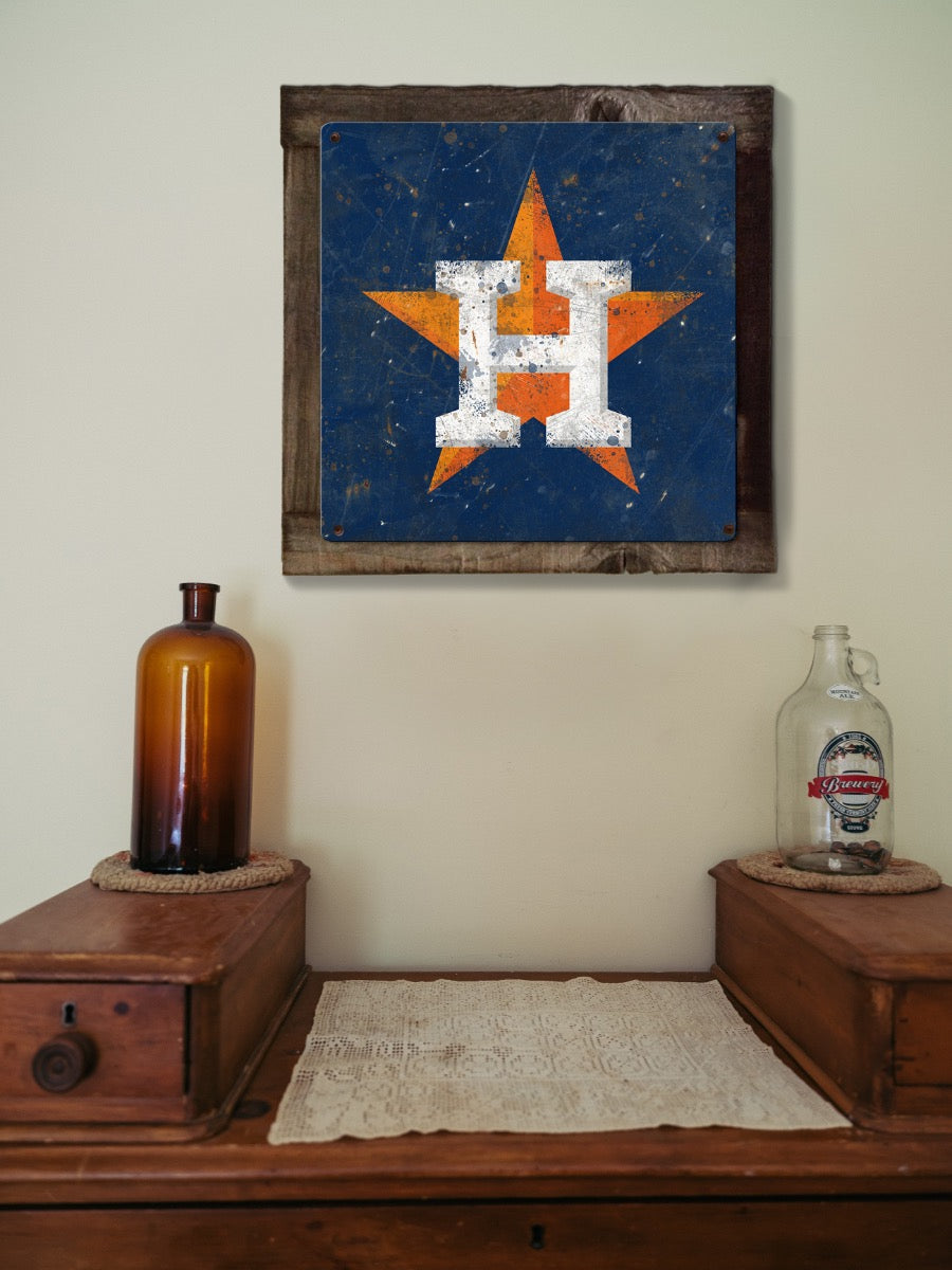Huston Astros Wall Art, Metal Sign