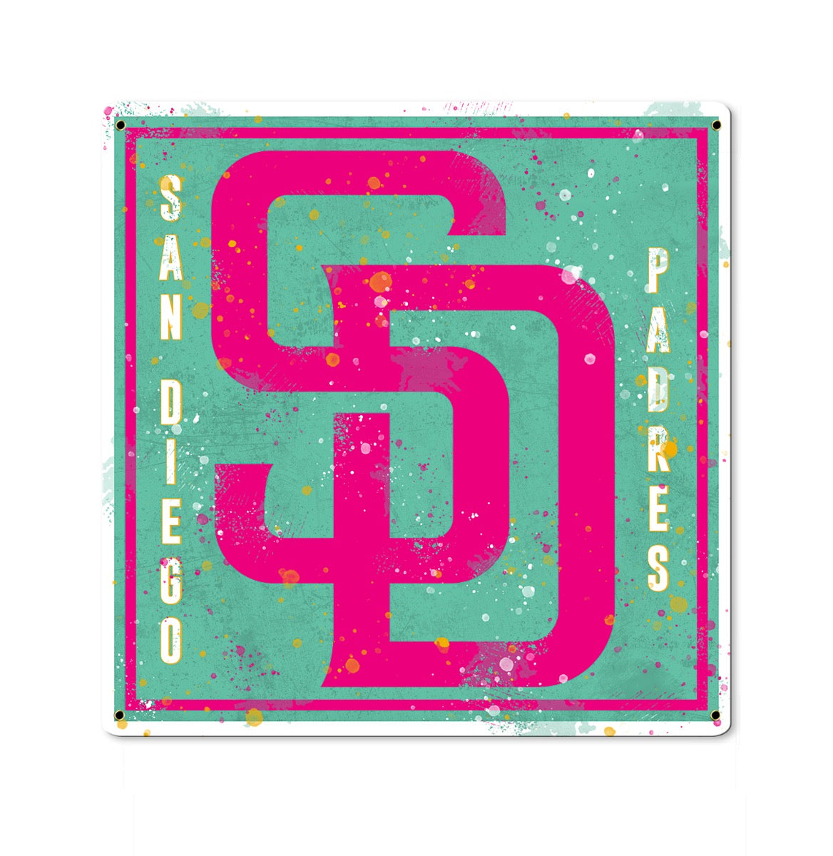 San Diego Padres City Connect Wall Art, Metal Sign
