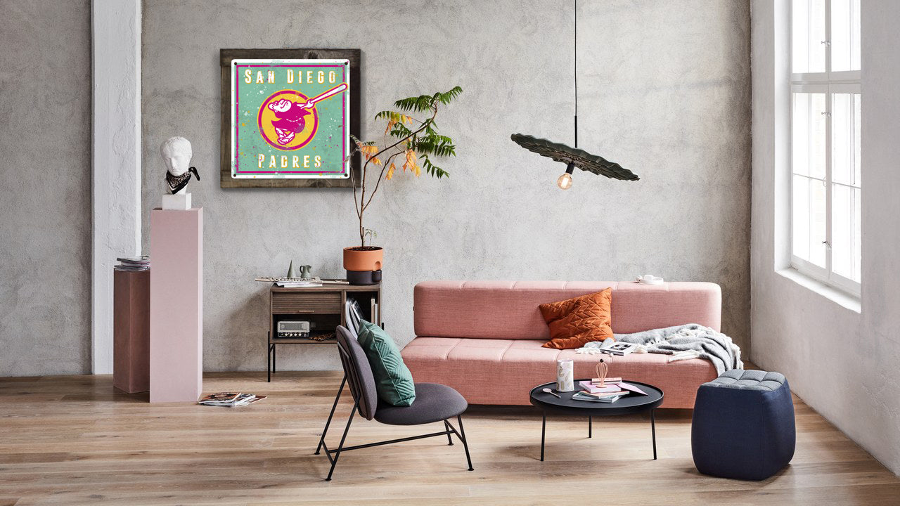 City Connect  San Diego Padres Wall Art, Swinging Friar, Metal Sign