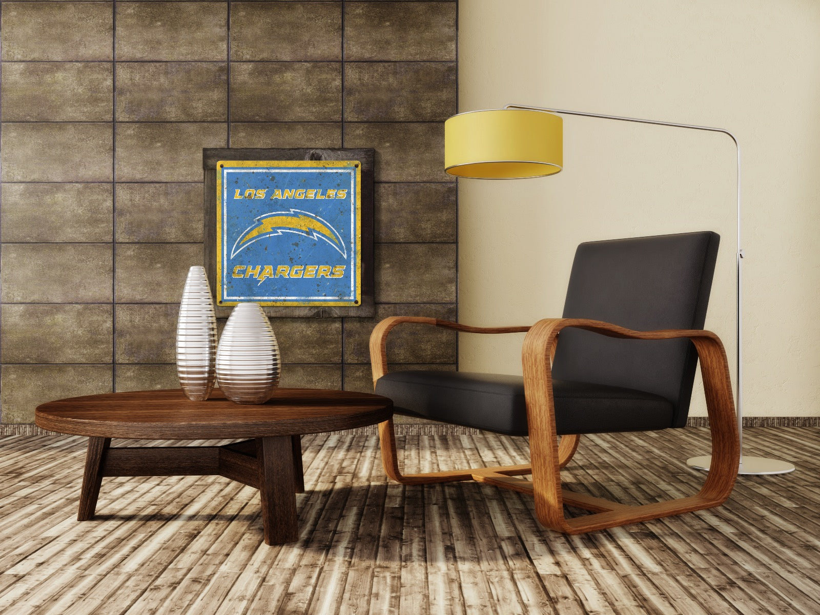 Los Angeles Chargers Wall Art, Metal Sign, NFL