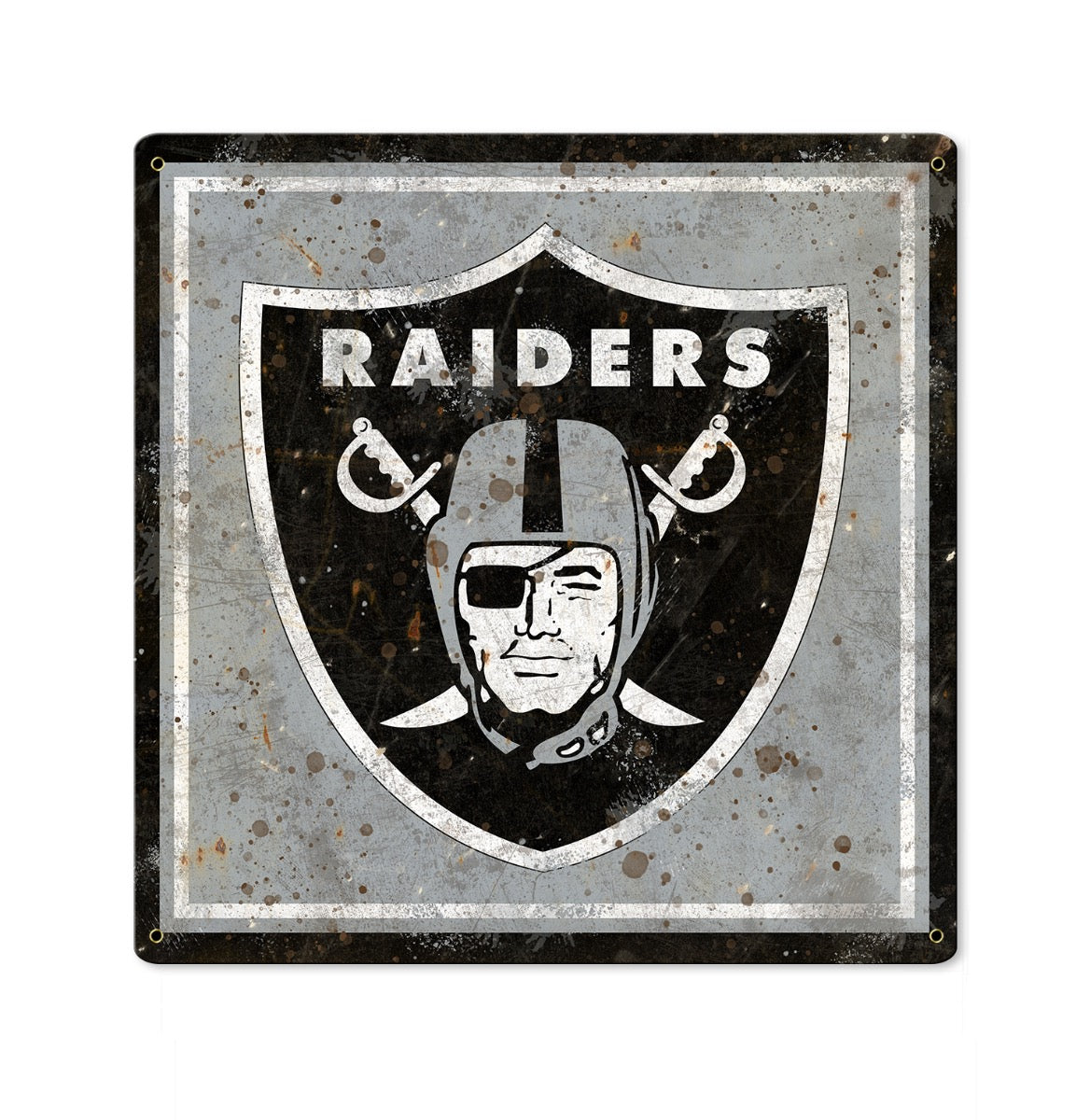 Raiders Wall Art, Metal Sign, NFL